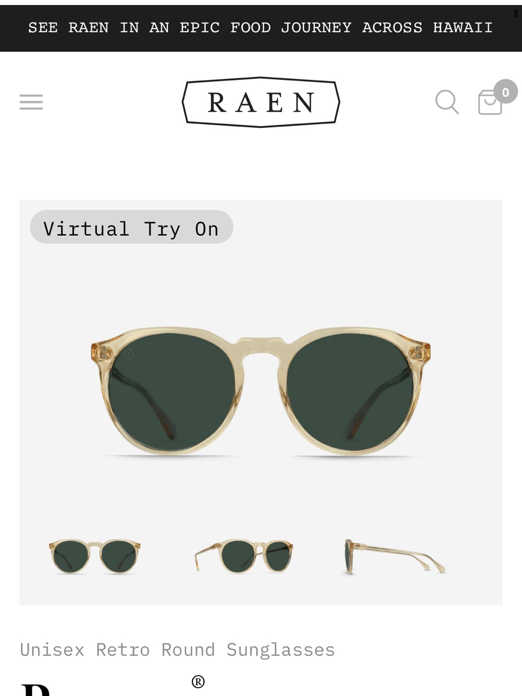 Raen Polarized Round Sunglasses In Champagne Crystal